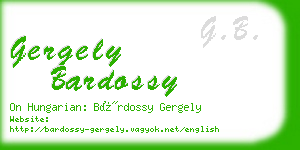 gergely bardossy business card